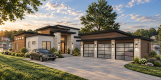 Golden-Hour Lakeside Modern Home